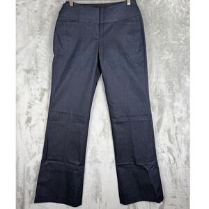 EXPRESS Editor Wide Waistband Flare Pants Low Rise Dark Wash Size 2R